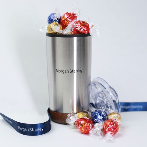 Chocolate Filled Stainless Steel Tumbler 20 oz. - Silver image thumbnail
