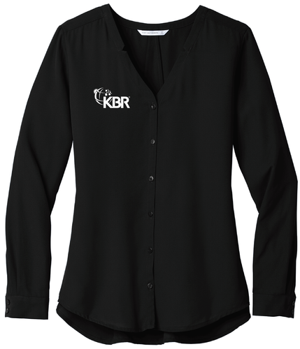 P.A. Ladies Button-Front Blouse Shirt image thumbnail