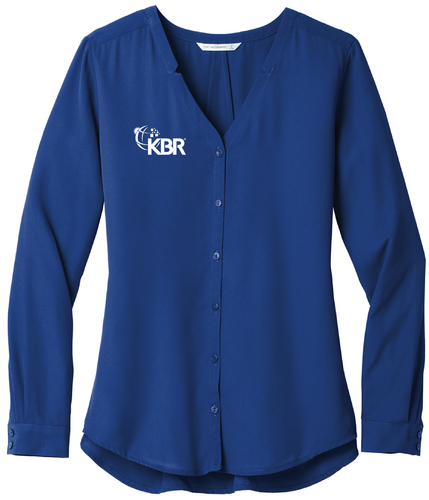 P.A. Ladies Button-Front Blouse Shirt image thumbnail