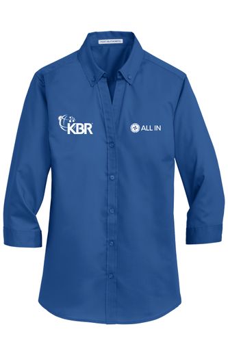 P.A. Ladies 3/4 Sleeve Twill Shirt AI image thumbnail