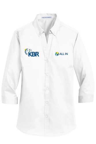 P.A. Ladies 3/4 Sleeve Twill Shirt AI image thumbnail