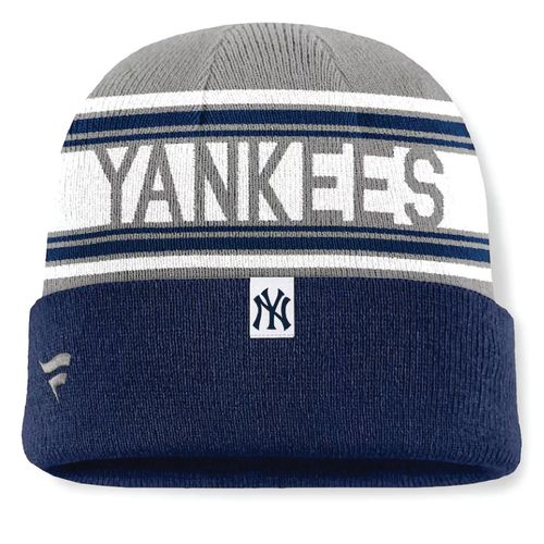 New York Yankees Fanatics Team Stripe Cuffed Knit Hat  image thumbnail