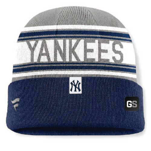 New York Yankees Fanatics Team Stripe Cuffed Knit Hat  image thumbnail