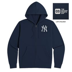 Image of New York Yankees Full Zip Hooded Fleece 