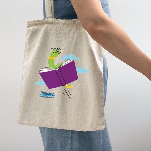 Canvas Tote- Bookworm image thumbnail