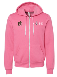 Image of Brown Hope Sponge Fleece Full-Zip Hoodie
