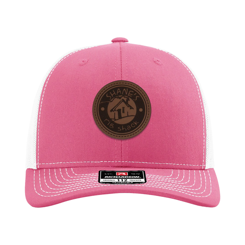 Richardson® Five Panel Leather Patch Trucker Cap  image thumbnail