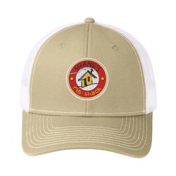Image of Port Authority® Five Panel Embroidered Patch Trucker Cap