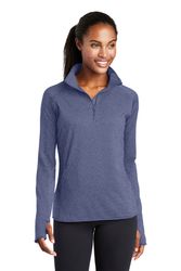 Image of Sport-Tek Ladies Sport-Wick Stretch 1/4-Zip Pullover - Embroidery. LST850