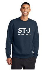 Image of Nike Club Fleece Sleeve Swoosh Crew