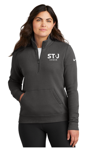 Nike Women's Club Fleece Sleeve Swoosh 1/2-Zip image thumbnail