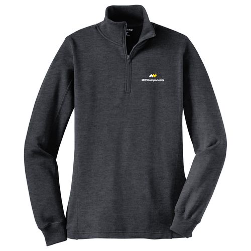 MWJ38 Ladies 1/4 Zip Sweatshirt image thumbnail