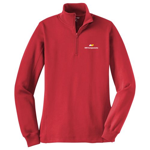 MWJ38 Ladies 1/4 Zip Sweatshirt image thumbnail