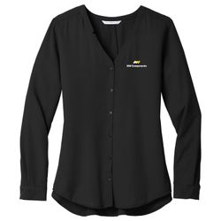 Image of MWS34 Ladies Long Sleeve Button Down Blouse
