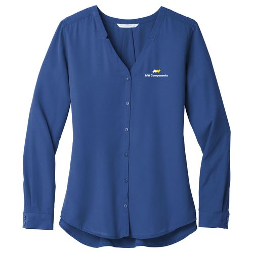 MWS34 Ladies Long Sleeve Button Down Blouse image thumbnail