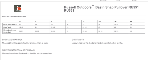 Russell Outdoors™ Basin Snap Pullover image thumbnail
