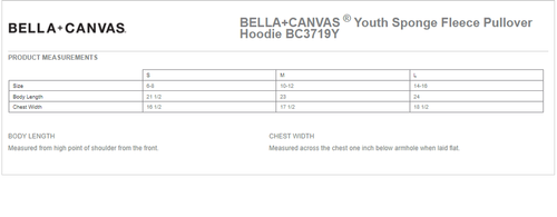 BELLA+CANVAS Youth Pullover Hoodie image thumbnail