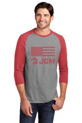 Image of District Perfect Tri 3/4 Sleeve Raglan-D4