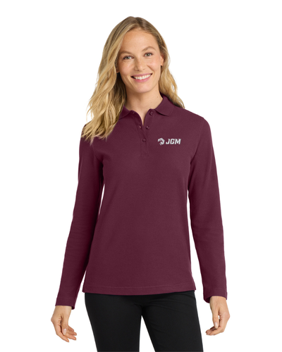 Port Authority® Women's Silk Touch™ Long Sleeve Polo image thumbnail
