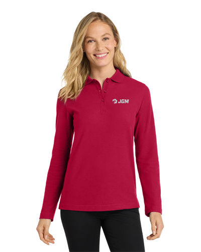 Port Authority® Women's Silk Touch™ Long Sleeve Polo image thumbnail