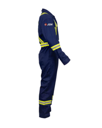 Image of Safety Hi Vis Coverall with Leg Zipper – 100% Cotton