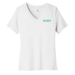 Image of Bella + Canvas Ladies Relaxed V-Neck T-Shirt