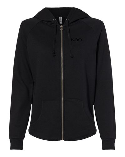 Ladies Wave Wash Full-Zip Hooded Sweatshirt image thumbnail