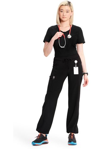 Women's Infinity Straight Leg Drawstring Pant - BLACK image thumbnail