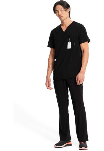 Men's Infinity Mock Wrap Top - BLACK image thumbnail