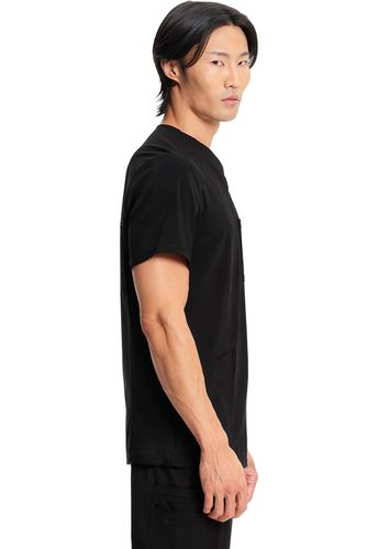 Men's Infinity Mock Wrap Top - BLACK image thumbnail