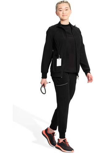 Ventana Women's Infinity Zip Front Jacket - BLACK image thumbnail
