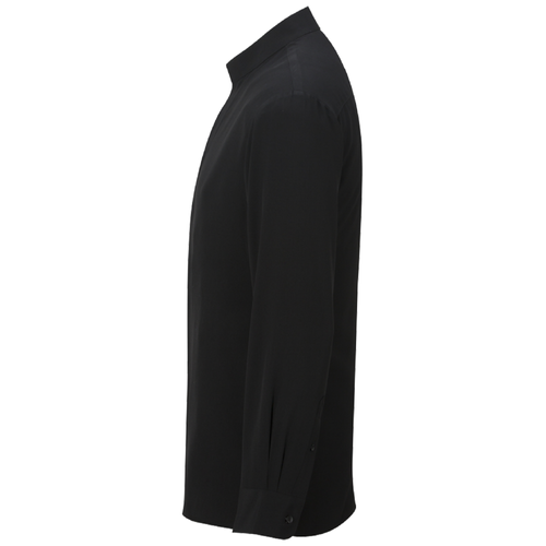 Men's Edwards Stand-Up Collar Batiste Shirt - 010 BLACK image thumbnail