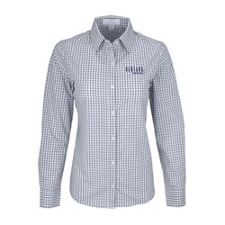 Image of Ventana Women’s Vantage Easy-Care Gingham Check Shirt - GREY / WHITE
