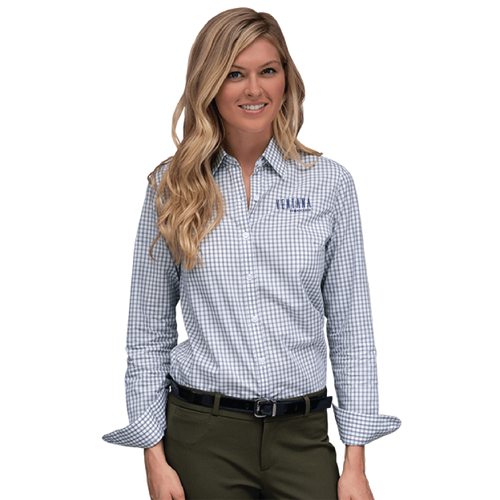 Ventana Women’s Vantage Easy-Care Gingham Check Shirt - GREY / WHITE image thumbnail