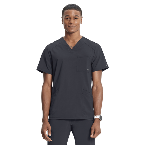 Men's Infinity Mock Wrap Top - PEWTER image thumbnail