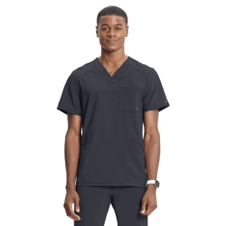 Image of Men's Infinity Mock Wrap Top - PEWTER