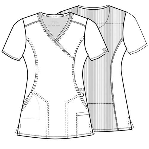 Women's Infinity Mock Wrap Top - PEWTER image thumbnail