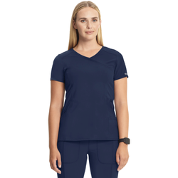 Image of Women's Infinity Mock Wrap Top - NAVY