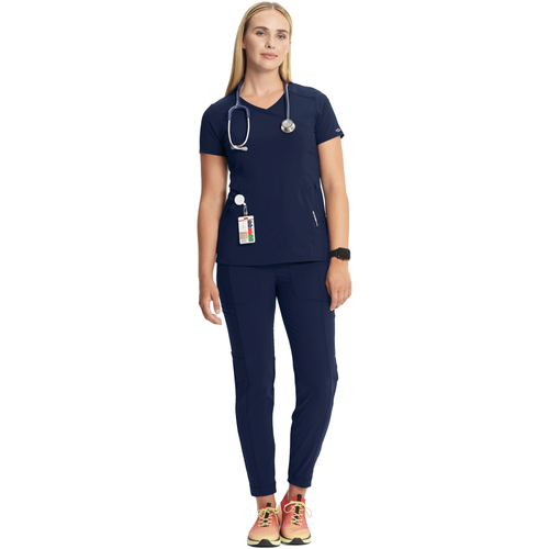 Women's Infinity Mock Wrap Top - NAVY image thumbnail