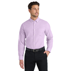 Image of Men's Port Authority SuperPro Oxford Shirt - SOFT PURPLE