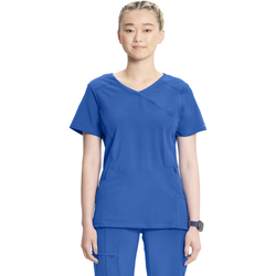 Image of Women's Infinity Mock Wrap Top - ROYAL