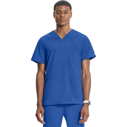 Image of Men's Infinity Mock Wrap Top - ROYAL