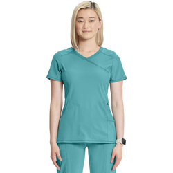 Image of Women's Infinity Mock Wrap Top - TEAL