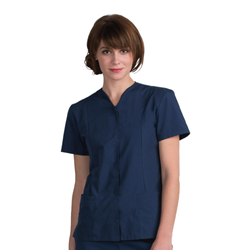 Image of Edwards Essential Snap-Front Housekeeping Smock - VINTAGE NAVY