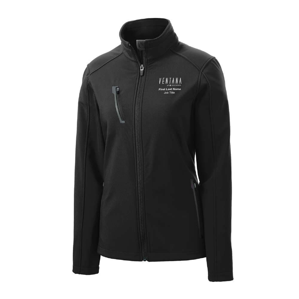Ventana Women's Port Authority Welded Soft Shell Jacket - BLACK primary image