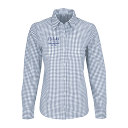 Image of Ventana Women’s Vantage Easy-Care Gingham Check Shirt - GREY / WHITE