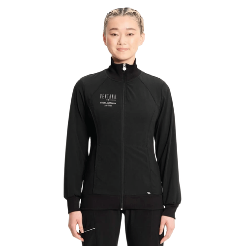 Ventana Women's Infinity Zip Front Jacket - BLACK image thumbnail
