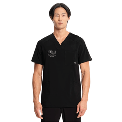 Image of Ventana Men's Infinity Mock Wrap Top - BLACK