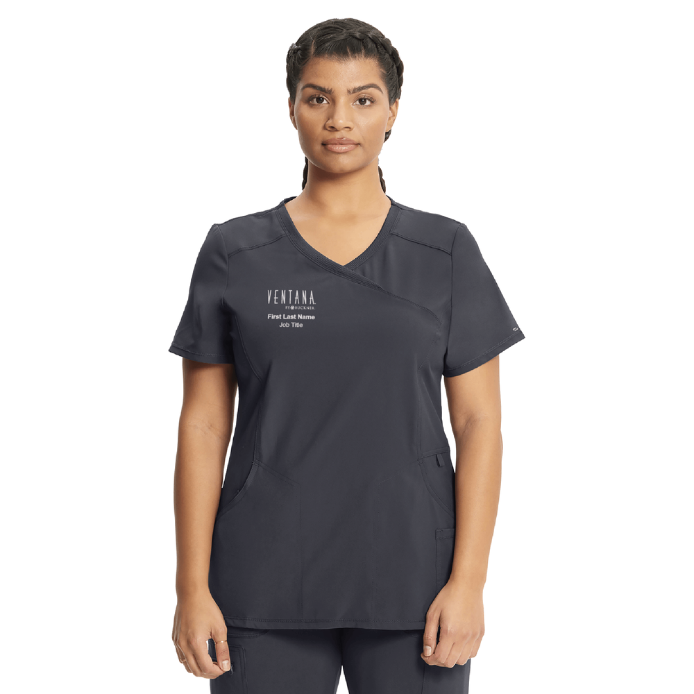 Ventana Women's Infinity Mock Wrap Top - PEWTER primary image
