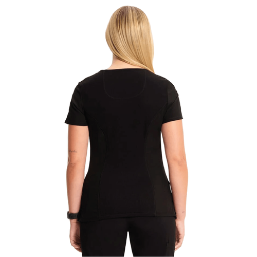 Ventana Women's Infinity Mock Wrap Top - BLACK image thumbnail
